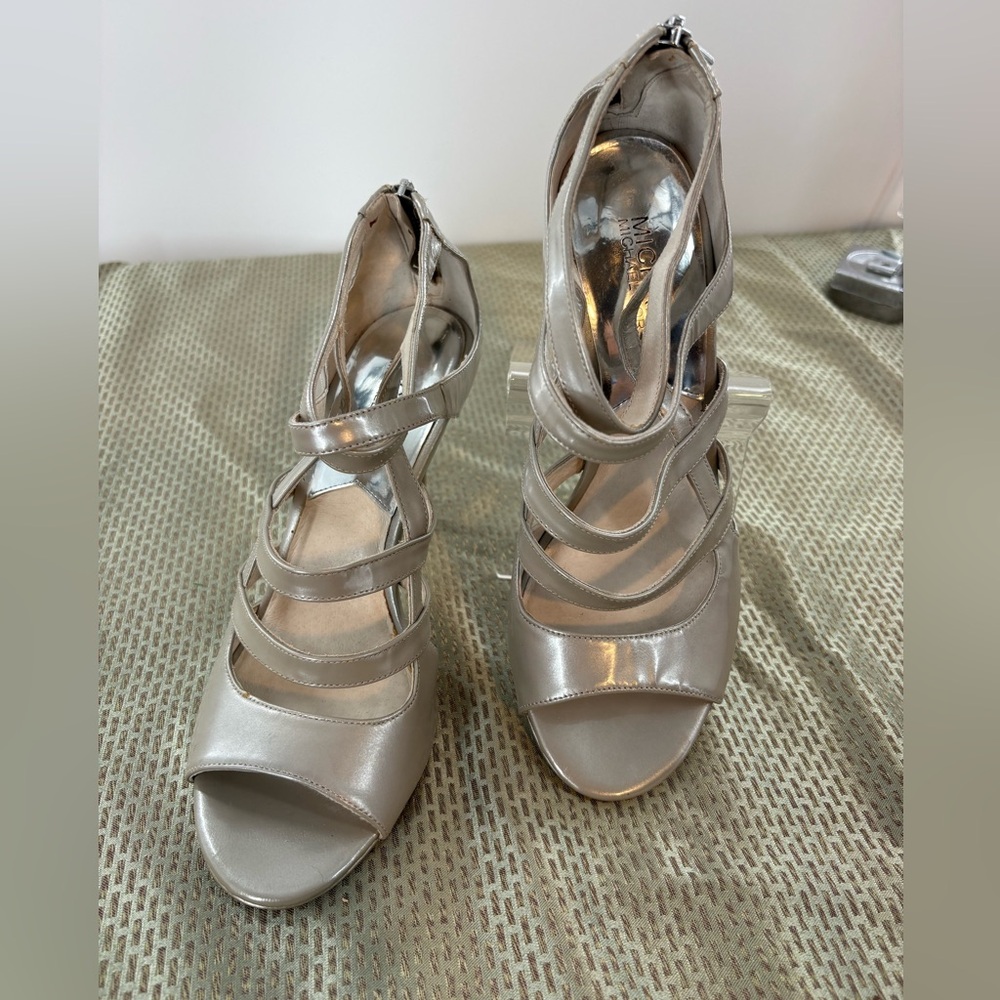 Michael Kors Silver Strappy High-Heel Sandals